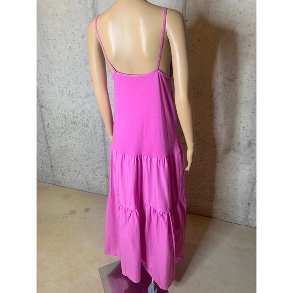 💫HP‼️💫 NWT Zara Tiered Maxi Dress in Pink, Size Medium - Picture 7 of 7